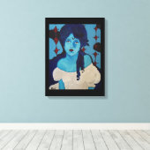 Evelyn Blue Leinwanddruck (Insitu (Holzboden))