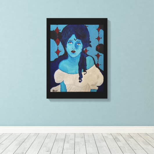 Evelyn Blue Leinwanddruck (Insitu (Holzboden))