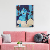 Evelyn Blue Leinwanddruck (Insitu (Wohnzimmer))
