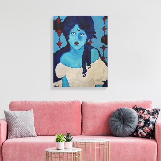 Evelyn Blue Leinwanddruck (Insitu (Wohnzimmer))