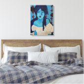Evelyn Blue Leinwanddruck (Insitu (Schlafzimmer))