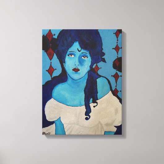 Evelyn Blue Leinwanddruck (Vorderseite)