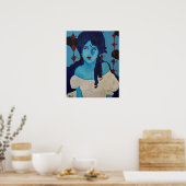 Evelyn Blue Poster (Küche)