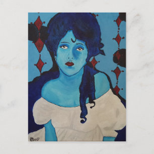 Evelyn Blue Postkarte