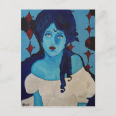 Evelyn Blue Postkarte (Vorderseite)