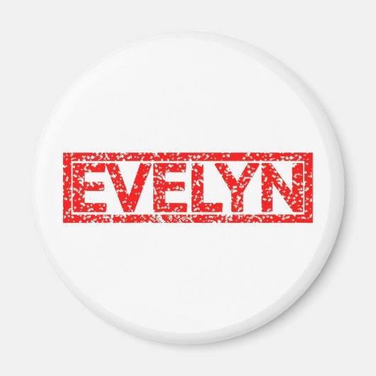 Evelyn Briefmarke Magnet (Vorne)