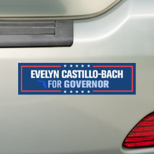 Evelyn Castillo-Bach für den Gouverneur von Florid Autoaufkleber