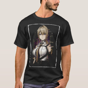 Evelyn Chevalier ZZZ Dunkle Haare Rote Glut Bindun T-Shirt