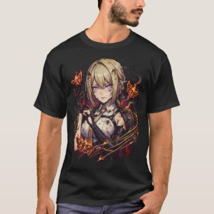 Evelyn Chevalier ZZZ Rote Brennende Tethers Porträ T-Shirt