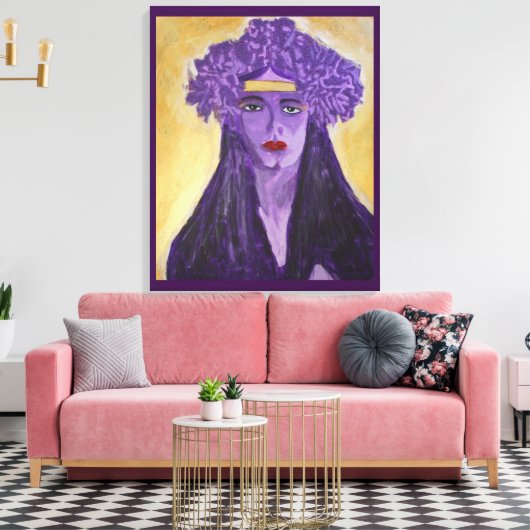 Evelyn Crowned Leinwanddruck (Insitu (Wohnzimmer))