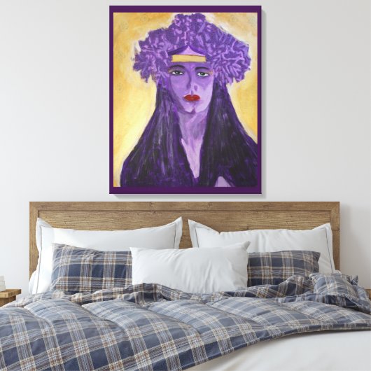 Evelyn Crowned Leinwanddruck (Insitu (Schlafzimmer))