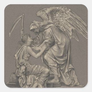 Evelyn de Morgan Engel Quadratischer Aufkleber