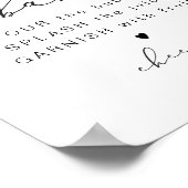 EVELYN Elegant Calligraphy Momosa Bar Sign Poster (Ecke)