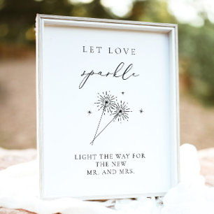 EVELYN Elegant Wedding Sparkler Senden Sie Poster