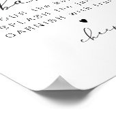 EVELYN Elegante Calligraphy Mimosa Bar Sign Poster (Ecke)