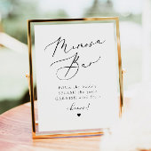 EVELYN Elegante Kalligrafie Script Mimosa Bar Sign Poster