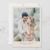 EVELYN Elegante Kalligrafie-Skript Save the Date Einladung (Rückseite)