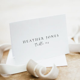 EVELYN Elegante Minimalistische Script-Platzkarten RSVP Karte