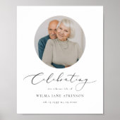 EVELYN Elegante Script Memorial Begrüßung Poster (Vorne)