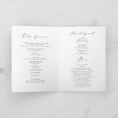 EVELYN Elegantes Script Memorial Beerdigung Progra Karte (Innenseite)
