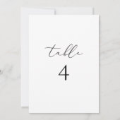 EVELYN Elegantes Script Moderne Minimale Tischnumm Einladung (Rückseite)