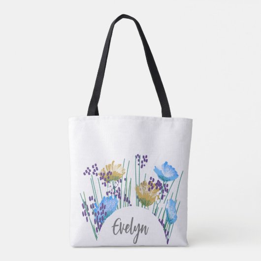 Evelyn Floral Monogram Tasche (Rückseite)