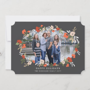Evelyn Florales Weihnachtskarte Feiertagskarte