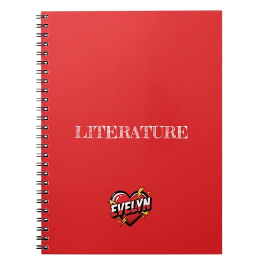 Evelyn Herz Rot Notizblock (Vorderseite)