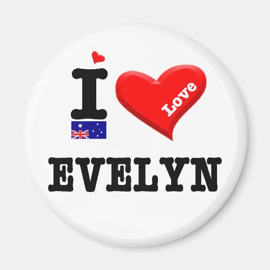 EVELYN - I-Liebe Magnet (Vorne)