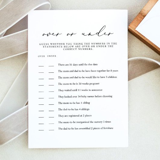 EVELYN Minimalistisch unter der Kinderspielkarte Einladung