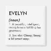 Evelyn name, Editable name, Custom name Magnet (Vorne)