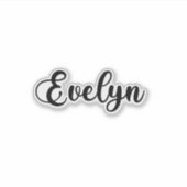 Evelyn Name - Handgeschriebene Kalligrafie Aufkleber (Vorderseite)