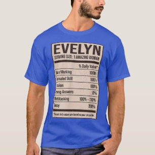 Evelyn Nutrition Facts Name Nickname Alias Titel F T-Shirt
