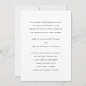 Evelyn Simple Elegant Wedding Einladung (Vorderseite)