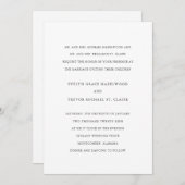 Evelyn Simple Elegant Wedding Einladung (Vorne/Hinten)