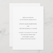 Evelyn Simple Elegant Wedding Save The Date (Vorne/Hinten)