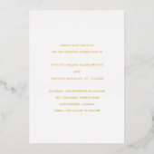 Evelyn Simple Elegant Wedding Save the Date Folieneinladung (Vorderseite)