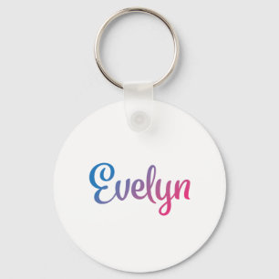 Evelyn stilvoller Cursive Schlüsselanhänger