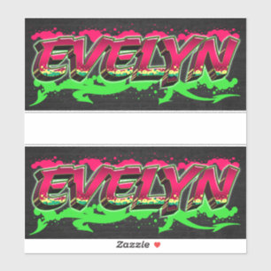 Evelyn Vorname Name Graffiti Aufkleber Sticker