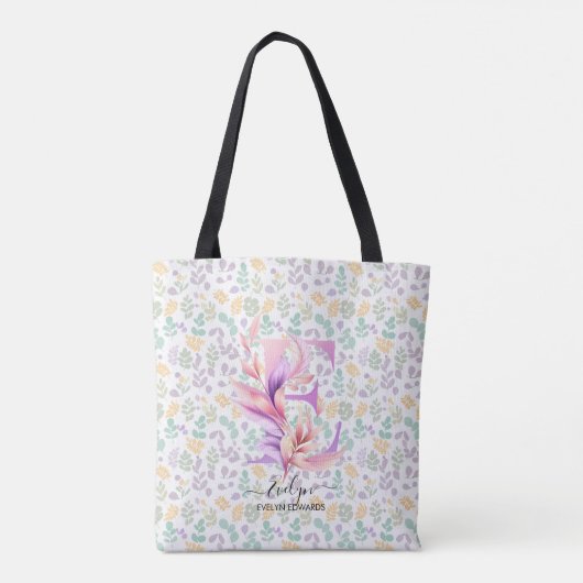 Evelyn's Floral Monogram Tasche with Garden Back - (Rückseite)