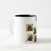 "Even a Cat's Paws" Japanese Cat Art Zweifarbige Tasse (Vorderseite Links)