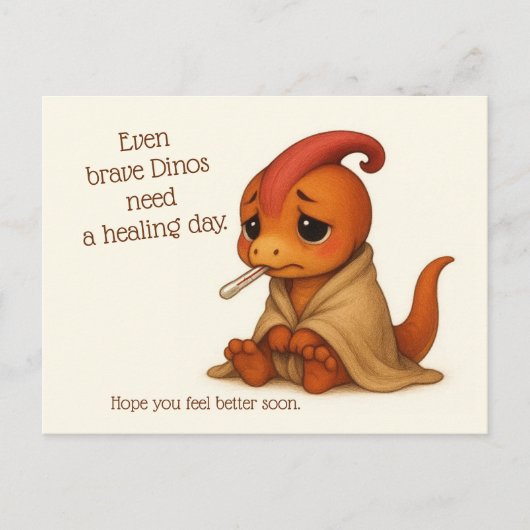 Even Brave Dinos Need a Healing Day - Karte (Vorderseite)