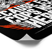 Even Cops Need Heroes Fireman Gift Proud Firefight Poster (Ecke)