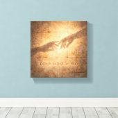 Even in Silence We Meet Minimal Spiritual Wall Art Leinwanddruck (Insitu (Holzboden))
