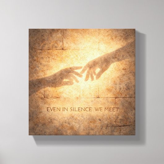 Even in Silence We Meet Minimal Spiritual Wall Art Leinwanddruck (Vorderseite)