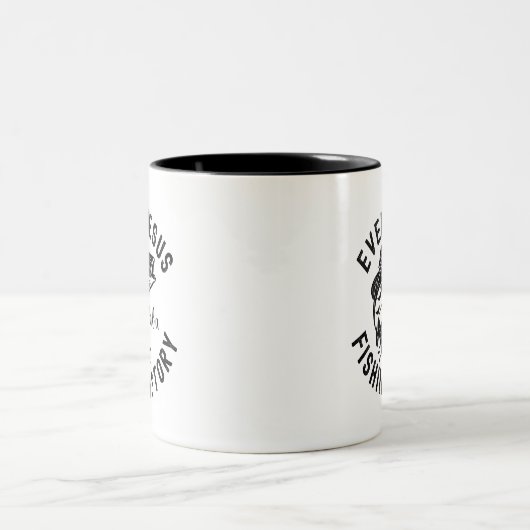Even Jesus Had a Fishing Story Funny Fishing Zweifarbige Tasse (Mittel)