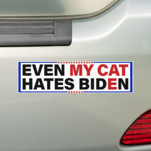 Even My Cat Hates Biden - Anti-Biden Cats Owner Autoaufkleber
