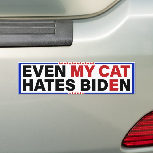 Even My Cat Hates Biden - Anti-Biden Cats Owner Autoaufkleber (Auf Auto)