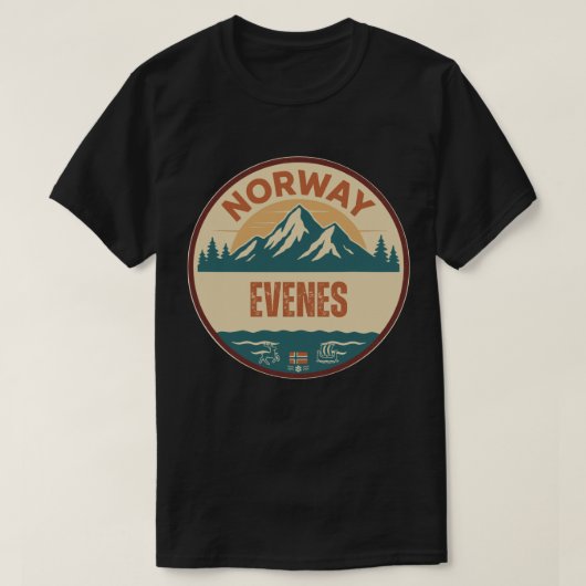 Evenes, Norge Norwegen T-Shirt (Design vorne)