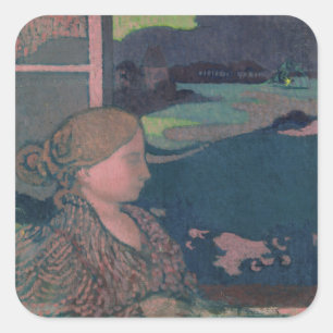 Evening, c.1894 quadratischer aufkleber
